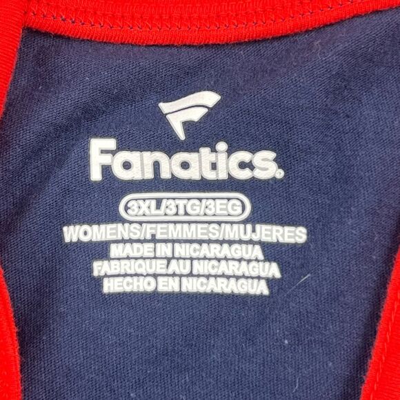 Fanatics Top 3X Blue Atlanta Braves Game Day Barrel It Up Sporty Cross Back Tank - Picture 7 of 7